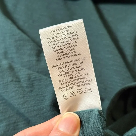 Another Love Deep Green Knit Top | Women's Size L Brushed Slub Top - Picture 9 of 10